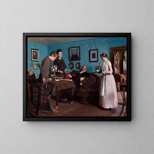 Random Guests Painting - Peter Ilsted — framed artwork on a wall