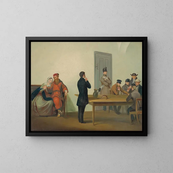 Zemans d'Orava en prison - Peter Michal Bohúň — framed artwork on a wall