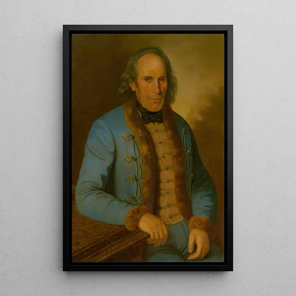 Portrait of the Miller Jn Hod - Peter Michal Bohúň — framed artwork on a wall