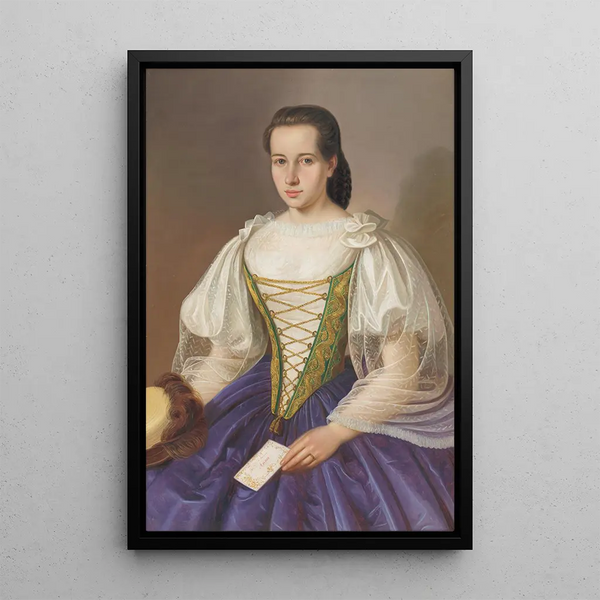 Portrait of Anna Efrnkov - Peter Michal Bohúň — framed artwork on a wall