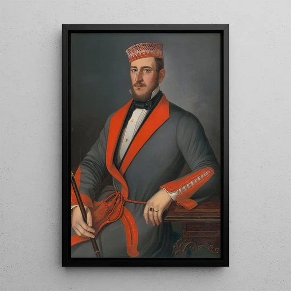 Portrait of Donath VradaSzakmry - Peter Michal Bohúň — framed artwork on a wall