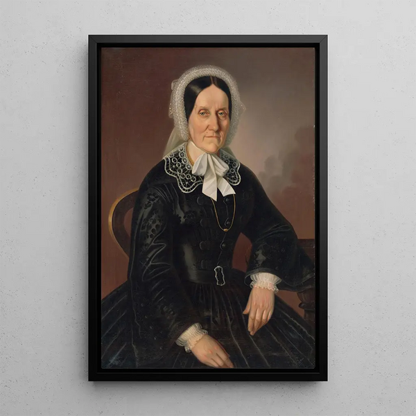 Portrait of Mrs. Kornlia Schulzov - Peter Michal Bohúň — framed artwork on a wall