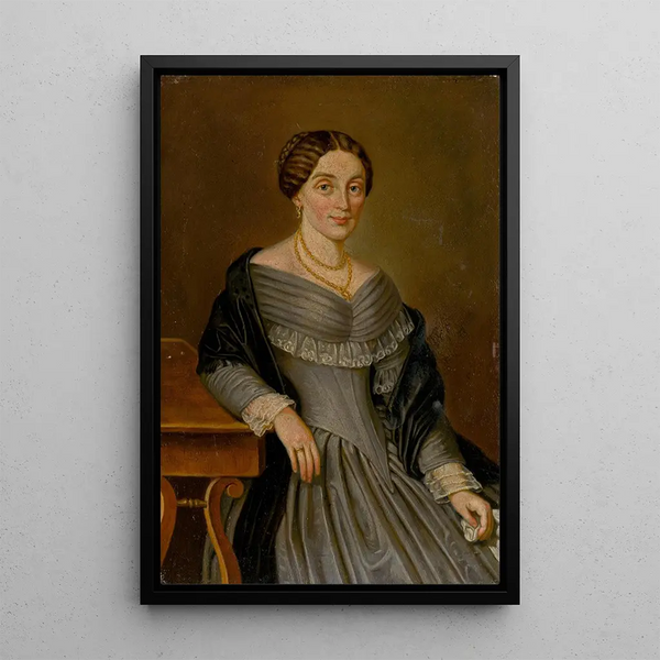 Portrait of Mrs. Makovick - Peter Michal Bohúň — framed artwork on a wall