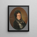 Portrait of the old Mrs. Kuhmannová - Peter Michal Bohúň — framed artwork on a wall