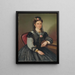 Portret van een zittende dame Mme Ilona Kubnyiová-Zmekalová - Peter Michal Bohúň — ingelijst kunstwerk aan de muur