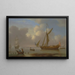 Royal Yacht met anker bij kalm water - Peter Monamy — ingelijst kunstwerk aan de muur