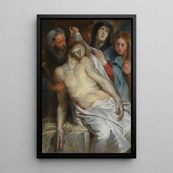 Christus op het stro - Peter Paul Rubens — ingelijst kunstwerk aan de muur