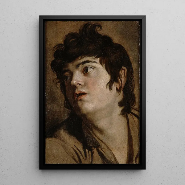 Tête d'un jeune homme - Peter Paul Rubens — ingelijst kunstwerk aan de muur