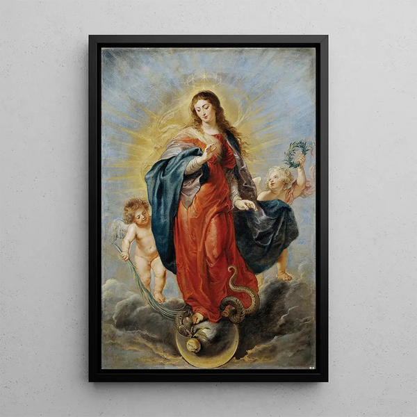 Onbevlekte Ontvangenis - Peter Paul Rubens — ingelijst kunstwerk aan de muur