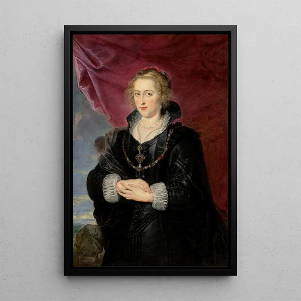 Portret van een dame - Peter Paul Rubens — ingelijst kunstwerk aan de muur