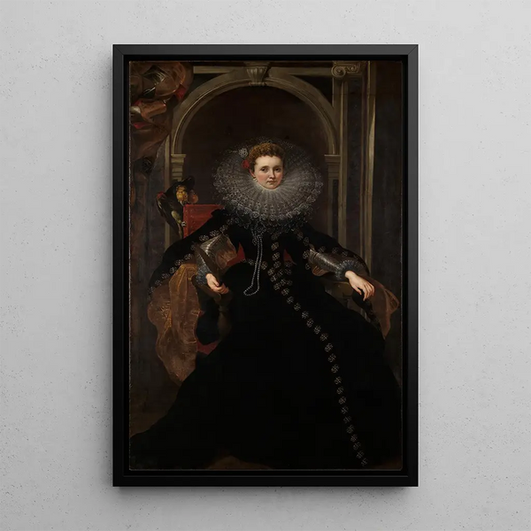 Portret van Veronica Spinola Serra - Peter Paul Rubens — ingelijst kunstwerk aan de muur