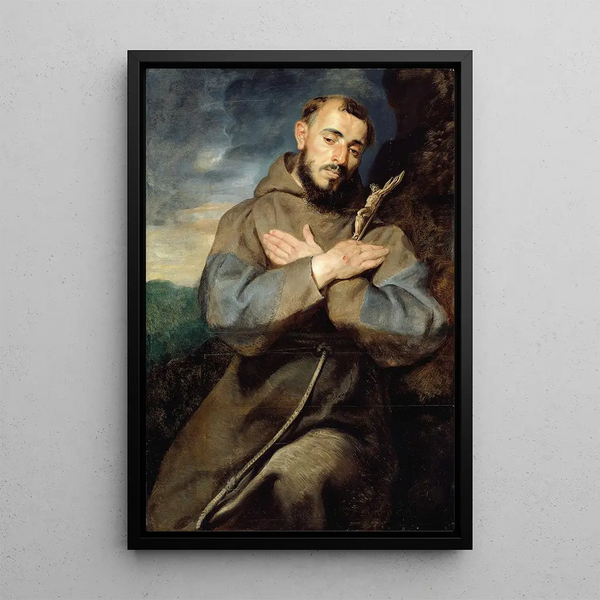 Sint Franciscus - Peter Paul Rubens — ingelijst kunstwerk aan de muur