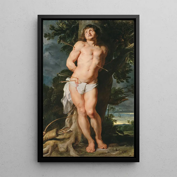 Sint Sebastiaan - Peter Paul Rubens — ingelijst kunstwerk aan de muur