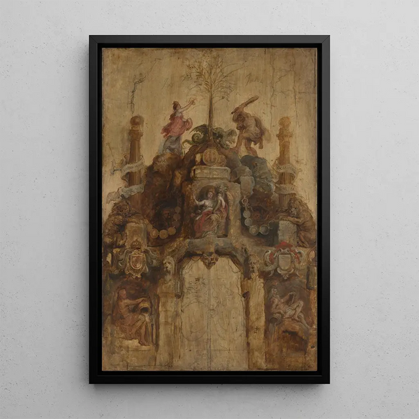 L'Arc de la Monnaie gezicht - Peter Paul Rubens — ingelijst kunstwerk aan de muur