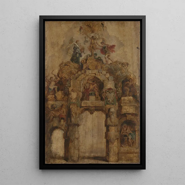 L'Arc de la Monnaie omkering - Peter Paul Rubens — ingelijst kunstwerk aan de muur