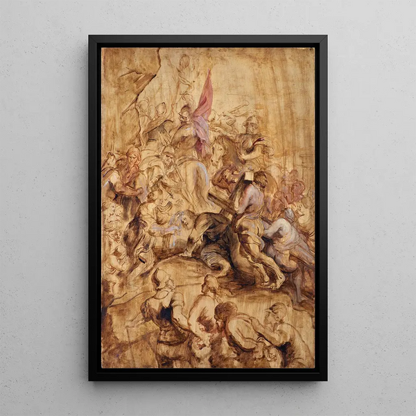 La montée au Calvaire Le portement de croix - Peter Paul Rubens — ingelijst kunstwerk aan de muur