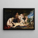 De dood van Adonis met Venus, Cupido en de Drie Graces - Peter Paul Rubens — ingelijst kunstwerk aan de muur