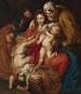De Heilige Familie met heilige Elisabeth, Johannes de Doper en een duif - Peter Paul Rubens — weergave van het kunstwerk