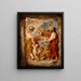De Israëlieten verzamelen manna in de woestijn - Peter Paul Rubens — ingelijst kunstwerk aan de muur