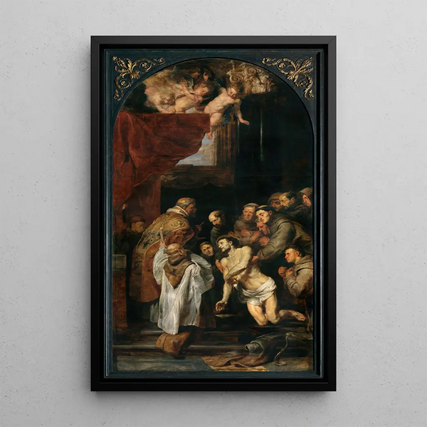 La Dernière Communion de Saint François d'Assise - Peter Paul Rubens — ingelijst kunstwerk aan de muur