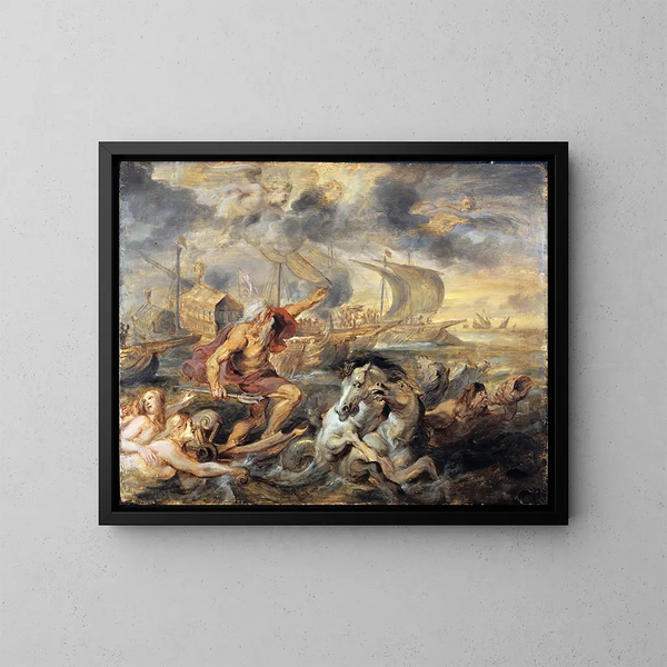 De reis van kardinaal-infant Ferdinand van Spanje van Barcelona naar Genua in april 1633 - Peter Paul Rubens — ingelijst kunstwerk aan de muur