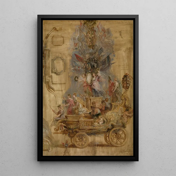 Char triomphal de Kallo - Peter Paul Rubens — ingelijst kunstwerk aan de muur