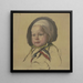 Klein kind met een kleine witte hoed - Jakob Becker — wandpresentatie van het kunstwerk