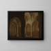 van het interieur van de oude Sint-Joriskerk in Antwerpen - Petrus Johannes van Regemorter — ingelijst kunstwerk aan de muur