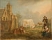 Landschap met boeren en koeien - Petrus Johannes van Regemorter — weergave van het kunstwerk