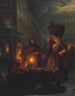 Markt bij maanlicht - Petrus van Schendel — weergave van het kunstwerk
