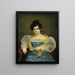 Portret van Adriana Johanna van Wijck, echtgenote van Johannes Ploos van Amstel - Petrus van Schendel — ingelijst kunstwerk aan de muur