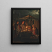 De verkoper van spellen - Petrus van Schendel — ingelijst kunstwerk aan de muur