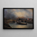 La Seine, huizen - Pharamond Blanchard — ingelijst kunstwerk aan de muur