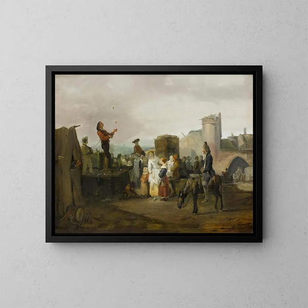 A Village Fair - Philibert-Louis Debucourt — framed artwork on a wall