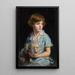 Portret van een kind met een leeuw Steiff - Philip Alexius de László — ingelijst kunstwerk aan de muur