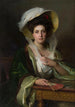Portret van een dame met een grote hoed - Philip Alexius de László — weergave van het kunstwerk
