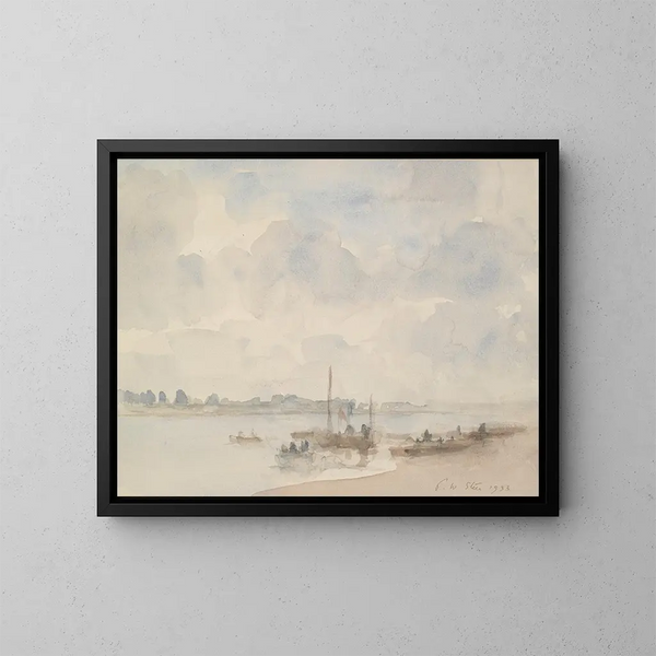 Navigation à Maldon, Essex - Philip Wilson Steer — framed artwork on a wall