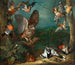 Een uil en andere vogels - Philipp Ferdinand de Hamilton — weergave van het kunstwerk
