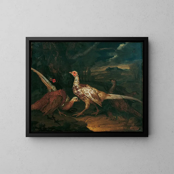 Pheasant - Philipp Ferdinand de Hamilton — framed artwork on a wall
