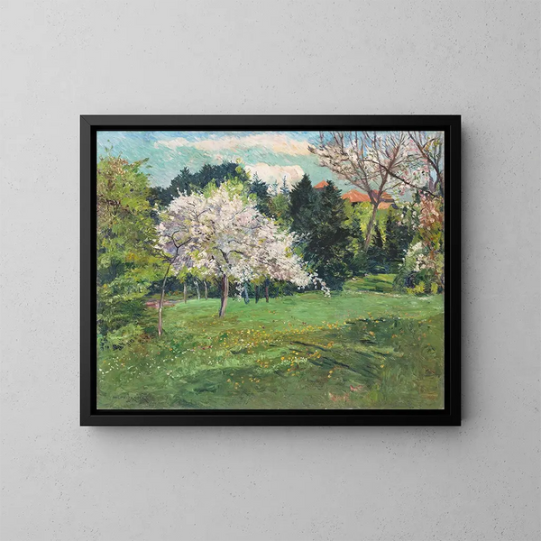 Fruit Tree in Bloom - Philipp Franck — framed artwork on a wall