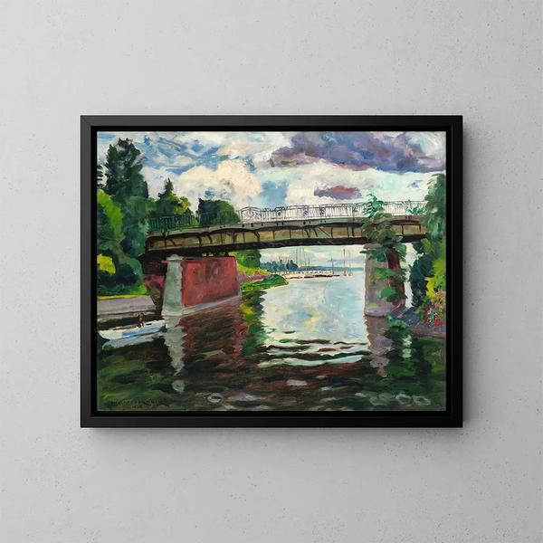 The Wannsee Bridge - Philipp Franck — framed artwork on a wall