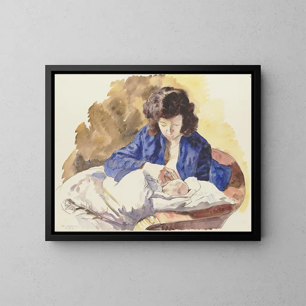 Mother and Child - Philipp Franck — framed artwork on a wall