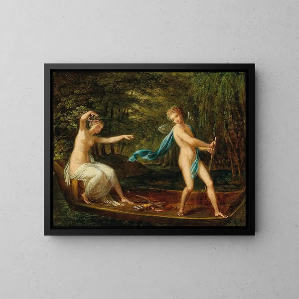 Cupidon en Psyche - Philipp Friedrich von Hetsch — ingelijst kunstwerk aan de muur