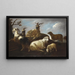 Goats and Sheep in a Landscape - Philipp Peter Roos — framed artwork on a wall