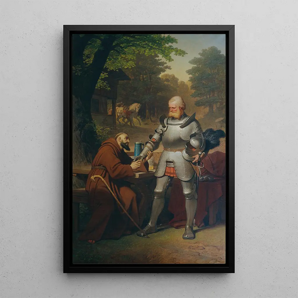 scène van Götz von Berlichingen door Goethe - Philipp von Foltz — ingelijst kunstwerk aan de muur