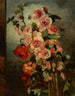 Natuurschilderij met rozen, stokrozen en klaprozen - Philippe Rousseau — weergave van het kunstwerk