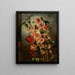 Natuurschilderij met rozen, stokrozen en klaprozen - Philippe Rousseau — ingelijst kunstwerk aan de muur