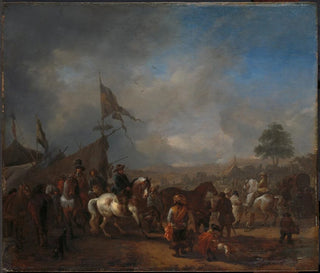 Philips Wouwerman - A Horse Fair near an Army Camp.webp