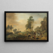 Een hertenjacht - Philips Wouwerman — ingelijst kunstwerk aan de muur