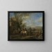 Ridders te paard voor een herberg - Philips Wouwerman — ingelijst kunstwerk aan de muur